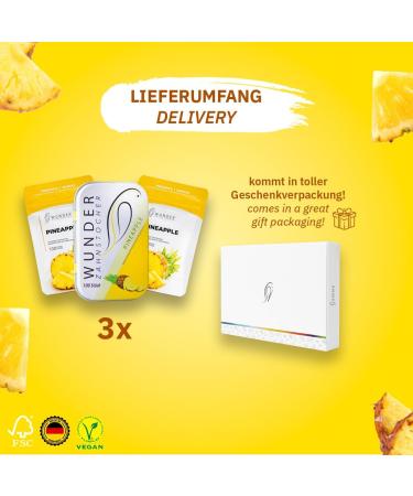 Miracle Toothpick Set - Sugar-Free Vegan Pineapple-Flavored Toothpicks for Fresh Breath & Smoking Cessation - Plastic-Free Chewing Gum Alternative - Buy Online on GoSupps.com