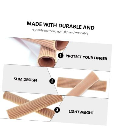 Lurrose 2pcs Gel Finger Toe Covers - Silicone Bandages for Thumb Protector, Cushions, Toe Finger Tube, Separator, and Ribbed Sleeve in Flesh Color - Buy Online on GoSupps.com