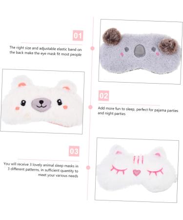 FOMIYES 12 Pcs Plush Eye Masks - Travel Sleep Blindfolds 3D Sleeping Masks for Kids Satin Eye Shades for Comfortable Sleep - Buy Online on GoSupps.com