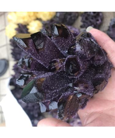 Crystal Hole Specimen Healed 1pc Natural Crystals Clear Quartz Cluster Freeform Reiki Stones Room Home Office Aquarium Decoration Accessories Gemstone As a Gift Crystal Hole (Size : 400-500g)