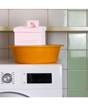 Laundry Powder Tin With Scoop Washing Powder Storage Container Metal Washing Powder Storage Box Container Laundry Room Accessories For Detergent Storage (201611.7cm) Joberio Pink - Buy Online on GoSupps.com
