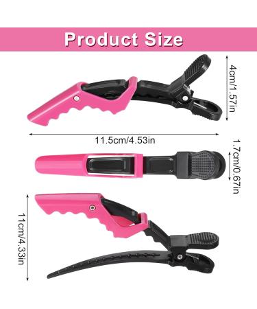 Heyu-Lotus 10Pcs Crocodile Clips - Professional Hair Clips for Styling - Nonslip Grip with Wide Teeth - Ideal for Salon and Home Use - Buy Online on GoSupps.com
