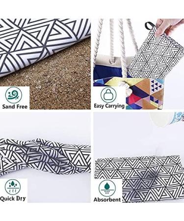 Sandproof Microfiber Beach Towel Blanket - Quick Dry Compact Outdoor Camping Travel Swim Mat - Blue Tie Dye 60x32 - Personalized Gift for Adults - Buy Online on GoSupps.com