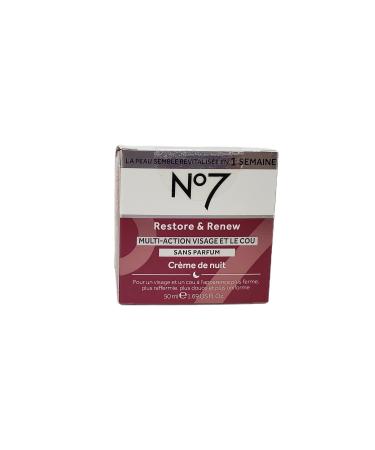 No. 7 No Restore and Renew Face Neck Multi Action Fragrance Free Cream - Day Night Bundle 1.69 fl oz Each by SPF 30 in 2 Pack (1.69 Ounce) jt56191 - Buy Online on GoSupps.com