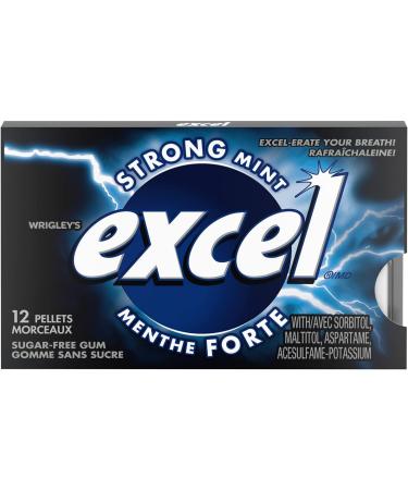 EXCEL Polar Ice Flavoured Sugar Free Chewing Gum 12 Pieces 12 Packs & EXCEL Strong Mint Flavoured Sugar Free Chewing Gum 12 Pieces 12 Packs - Buy Online on GoSupps.com