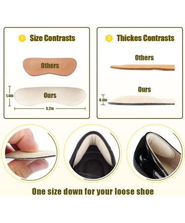 Pale Apricot Heel Grips Liners for Loose Shoes - Prevent Heel Blister & Slip - Buy Online on GoSupps.com