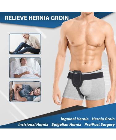Hilph Inguinal Hernia Belt for Men & Women - Flexible Support with Removable Compression & Gel Cooling Pads - Pain Relief Size M - Buy Online on GoSupps.com
