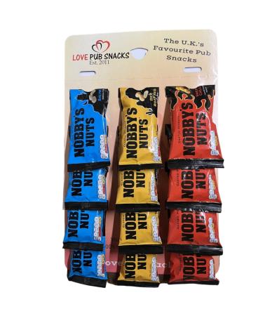 Love Pub Snacks Nobbys Nuts Mixed Pub Card - Salted | Dry Roasted | Sweet Chilli