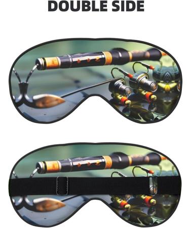 Fishing Rod Print Double-Sided Eye Mask Soft and Light Blocking for Enhancing Sleep Quality - Buy Online on GoSupps.com