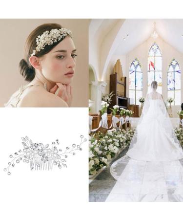 Hair Combs Slides Clips Bridal Flower Hair Pins for Girls Women Hair Accessories Hair Clips - Buy Online on GoSupps.com