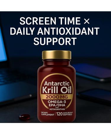 Krill Oil 2000 mg New Supports Daily Dietary Needs for Antioxidants1201Pcs - Buy Online on GoSupps.com