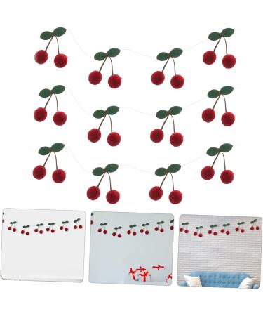 HOMSFOU 3pcs Bayberry Ball String Ornament Banner Garland Christmas Strawberry Room Decor Artificial Fruit Garland Christmas Mantle Fireplace Birthday Party Supplies Cherry Cotton Thread - Buy Online on GoSupps.com