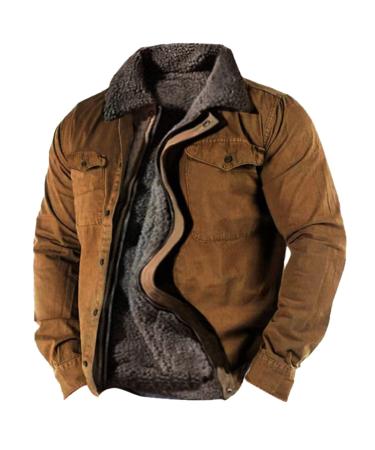Fleece plush jacket fluffy warm zipper wool jacket men fleece jacket warm sweater warm sweater transition jacket causal sweat jacket breathable autumn winter coat winter jacket with hood gold m
