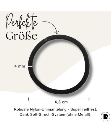 Reskthetic Hair Ties - 24 Durable & Eco-Friendly 4mm No-Metal Ties for Girls Women & Men (Brown) - Buy Online on GoSupps.com