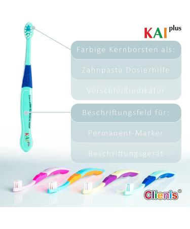 Clienis Baby Toothbrush Set for 0-3 Years | Extra Soft Children's Toothbrush - 4 Pack Kai Plus Care - Buy Online on GoSupps.com