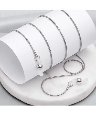 Jdesun 20pc Adjustable Metal Silver Bead Eyeglass Chain Ends Connectors - for Glasses Holder Necklace Chain - Buy Online on GoSupps.com