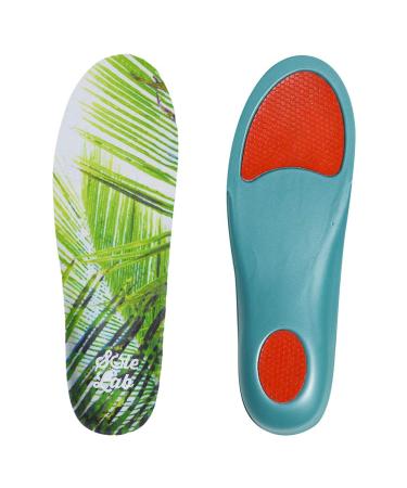 Insole for Flats and Boots. Extra Cushion Insole with Flexible Support/Memory Foam/Adaptive Arch Support. for Men and Women. Palm Tree M (5.5-6.5) W (6.5-8)