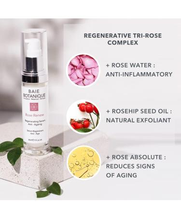 Baie Botanique Rose Renew - Natural Serum for Face - Rose Water & Rose Absolute - Natural - Organic - Vegan - Non Toxic - Paraben Free - Skin Safe - Anti Ageing - 30ml 30 g (Pack of 1) - Buy Online on GoSupps.com