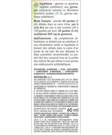 Gymnema (Gymnema sylvestre ou Marsdenia sylvestris) feuilles Teinture M re sans alcool Naturalma - Extrait liquide gouttes 60 ml - Compl ment alimentaire - V g talien ou v gan Sans alcool 60 ml (Lot de 1) - Buy Online on GoSupps.com
