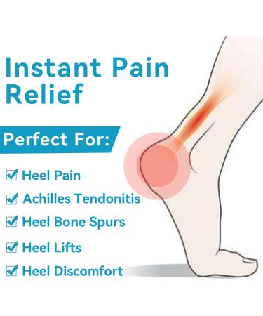 Heel Cushions for Pain Relief | Shock Absorbing Inserts & Lifts for Achilles Tendonitis & Bone Spur | Comfort for Women & Men | Large Beige - 1 Pair - Buy Online on GoSupps.com