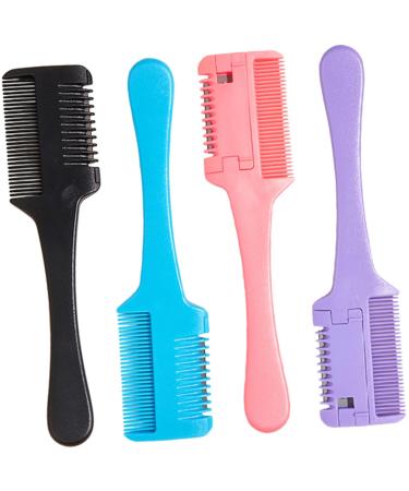 Minkissy 12-Piece Portable Hair Razor Set for Men & Women - Double-Sided Multi-Color Hair Crests | Ideal for Stylists & Household Use - Buy Online on GoSupps.com
