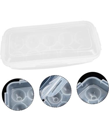 CAXUSD Box Fresh-Keeping Egg Bag Fridge Deviled Egg Tray with Lid Refrigerator Egg Container Food Egg Rack White 27.5x13cm - Buy Online on GoSupps.com