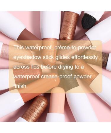 Go Ho Shimmer Cream-to-Powder Eyeshadow Stick - Waterproof 2-in-1 Taupe Shimmer Eyeshadow Pencil Crayon for Easy Application - Buy Online on GoSupps.com