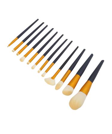 ZJchao 12-Piece Makeup Brush Set | Beginner Eyeshadow Powder Blush & Concealer Brushes with Orange PU Case - Perfect for International Shipping - Buy Online on GoSupps.com