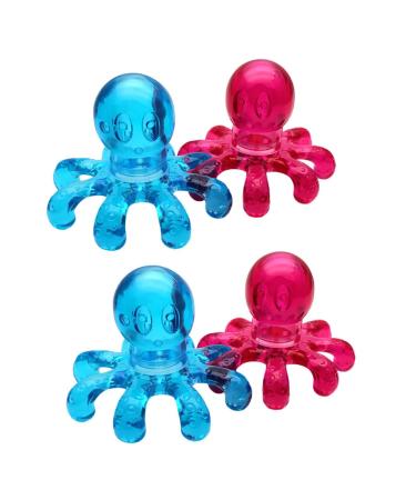 Minkissy massager portable shampooer scalp hair accessories head massage tingling household scratches manual back scratches older plastic-hair accessories 4 pieces 11.00x8.50x8.50cm see Figure
