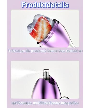 Coodweles Ice Roller Ice Roller Face & Spray Face Roller Anti-Ageing Reduce Wrinkles Reduce Dark Circles Reusable Silicone (Purple/Purple) Lilac (Purple) - Buy Online on GoSupps.com