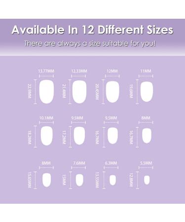 French False Nails Short 24Pcs Almond Fake Nails Light Teal Swirl Press on Nails - Nail Art Gradient Set - Buy Online on GoSupps.com