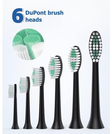 Operan Electric Toothbrush for Adults and Kids - High Power Sonic Rechargeable Toothbrush with Smart Timer, 5 Modes, 6 Brush Heads - 40,000 VPM Motor - 6 Hours Fast Charge - 100 Days Battery Life - Black - Buy Online on GoSupps.com