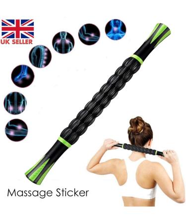 Premium Black Massage Roller & Stick for Sore Muscles Relief | International Shipping - Buy Online on GoSupps.com