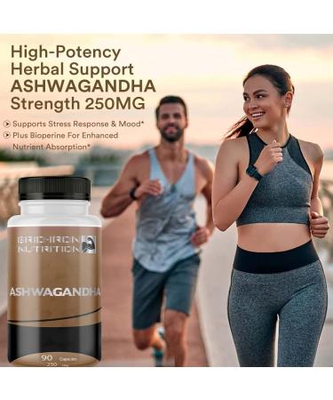 GRID-IRON NUTRITION Ashwagandha 750mg High Potency Fast Absorption - Promotes Positive Mood & Healthy Immunity - 90 Count, One Month Supply - Buy Online on GoSupps.com