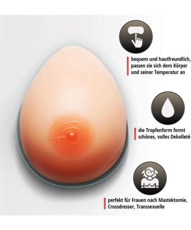 ALKANI Silicone Breast Inserts - Clear Breast Pads for Mastectomy Bikini Weddings & Dresses | Natural Color Size HH - Buy Online on GoSupps.com