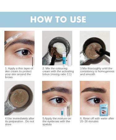 Lakerain Professional Eyelashes Eyebrow Kit - Mascara Color Brow Lashes Dye Comb Brush Set (Black) - Buy Online on GoSupps.com