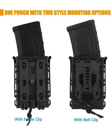 KRYDEX Softshell Mag Pouch | 5.56mm 7.62mm | Molle Clip & Belt Clip | Black - Buy Online on GoSupps.com