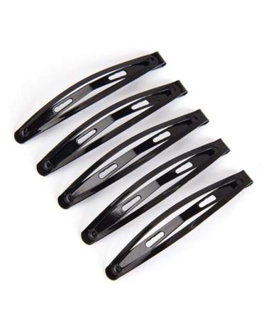 Lurrose 10pcs Black Metal Snap Hair Clips - Simple and Solid Color Barrettes - Buy Online on GoSupps.com