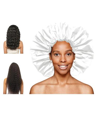 Extra Large Shower Cap for Dreadlocks - Adjustable & Reusable - Waterproof Bath Cap for Women, Girls, Braids, Long Hair (Black) | TRENDYSUPPLY - Buy Online on GoSupps.com