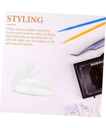 POPETPOP 50 Pairs Eyelash Pad Eyelash Cushions Eyelash Perming Pad Eyelash Curler Pad Eyelash Grafting Tools Silicone Eyelashes Gasket Curly White Stickers Silica Gel - Buy Online on GoSupps.com
