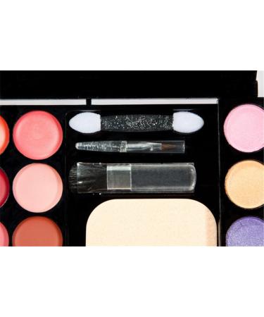 TimeSong Professional Makeup Palette Kit with Eyeshadow, Blusher, Face Powder & Lip Gloss + 7pcs Pink Makeup Brushes Set - Buy Online on GoSupps.com