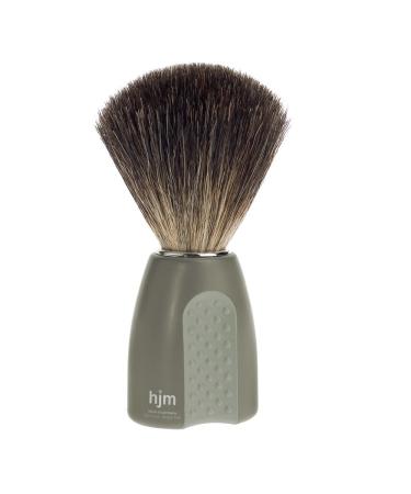hjm shaving brush M hle -The Solid- badger hair grey/grey