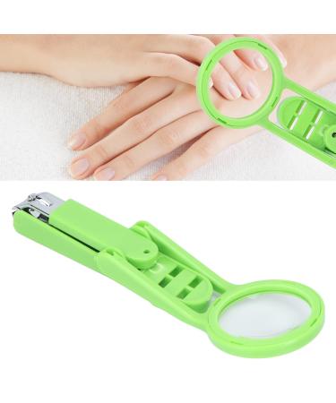 Senior-Friendly Nail Clipper with Magnifying Glass - Stainless Steel Adjustable Fingernail & Toenail Cutter (Green) - Perfect for Seniors & Babies - Buy Online on GoSupps.com