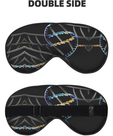 SSIMOO DNA Chain Soft Sleep Eye Mask - Breathable Female Eye Patch for Travel & Relaxation - Black - Buy Online on GoSupps.com