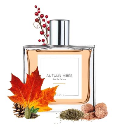 Autumn Vibes Unisex Perfume Spray for Men & Women | Eau de Parfum (EDP) | Strong and Long Lasting Fragrance | Woody Fresh Spicy | Luxury Gift for Men/Women | 50 ml