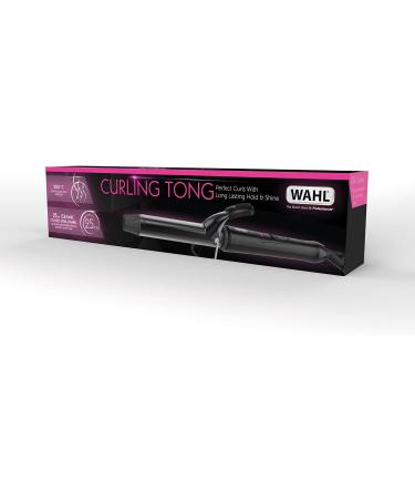 Wahl 25mm Ceramic Curling Wand with Swivel Cord for Shiny Curls - Quick Heat Barrel Clamp Styling Tool - Buy Online on GoSupps.com