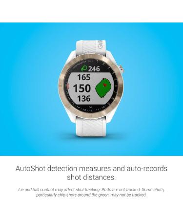 Garmin Approach S40 GPS Golf Smartwatch | Stylish & Lightweight Design | Touchscreen Display | White/Light Gold - Buy Online on GoSupps.com