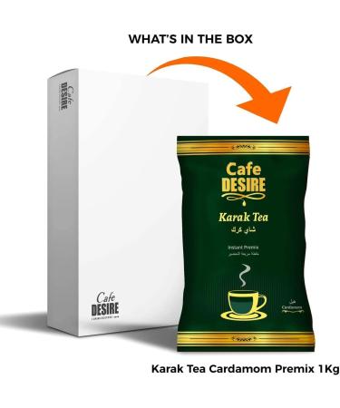 Instant Tea Premix 1 Kg | 3 in 1 | Kadak Chai with Strong Cardamom Flavour Imported from Geneva | Makes 80-100 Cups | Use Manually and Vending Machine Suitable - Buy Online on GoSupps.com
