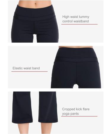 Zeronic High Waist Bootleg Yoga Capris in Black, XX-Large - Buy Online on GoSupps.com