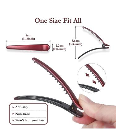 Sublaga Non-Slip Colorful Plastic Duckbill Hair Clips - 12 Pcs for Styling Women, Baby Kids, and Girls - 3.5 Inches (Frosted Color) - Buy Online on GoSupps.com